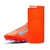 UamGlsob Cordones de zapatos de fútbol de 4 mm para botas Nike Mercurial, cordones planos delgados de repuesto para zapatillas tacos de futbol (Bright Crimson, 54'/140cm)