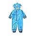 Produktbild 3-10 Jahre Unisex Kinder Regenlatzhose, Einteiliger Regenmantel mit Kapuze mit Froschkopf und Reflektor,wasserdichte Atmungsaktiv Regenhose für Mädchen Jungen