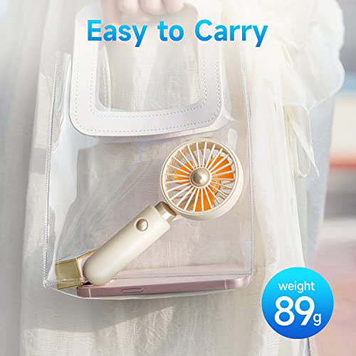 Ideart Portable Handheld Fan, Battery Operated Rechargeable Personal Fan, 3 Speed Personal Desk Table Fan With Base, For Outdoor Activities, Summer Gift For Men Women #TOP6