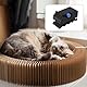 Lyreh Katzen Kratzkarton Schneider, 3D Gedruckt Kätzchen Geformt Manuelles Schneidewerkzeug mit Klinge Langlebig Kunststoff Katzen Kartonschneider Haustierzubehör für DIY Kratzspielzeug (Schwarz)