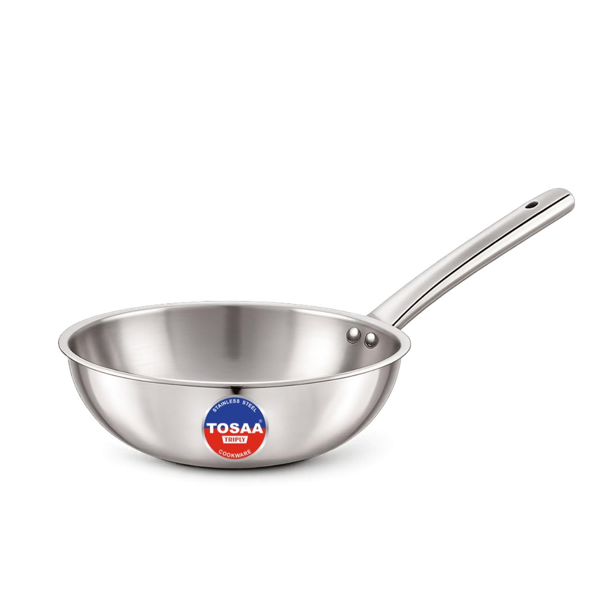 TOSAA Triply Wok 24cm (2650ml) Triply Construction at ₹1230 (36% Off)
