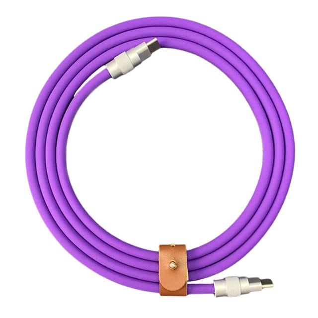 Recyphi Chubby 2.0 USB Extra Durable Fast Charging Cable USB C to C Type-C Cables Laptop Silicone Phone Charger Cord