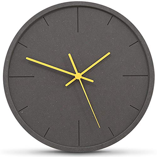 Horloge murale jaune béton Stephanie Imports : l'élégance épurée d'un cadran moderne