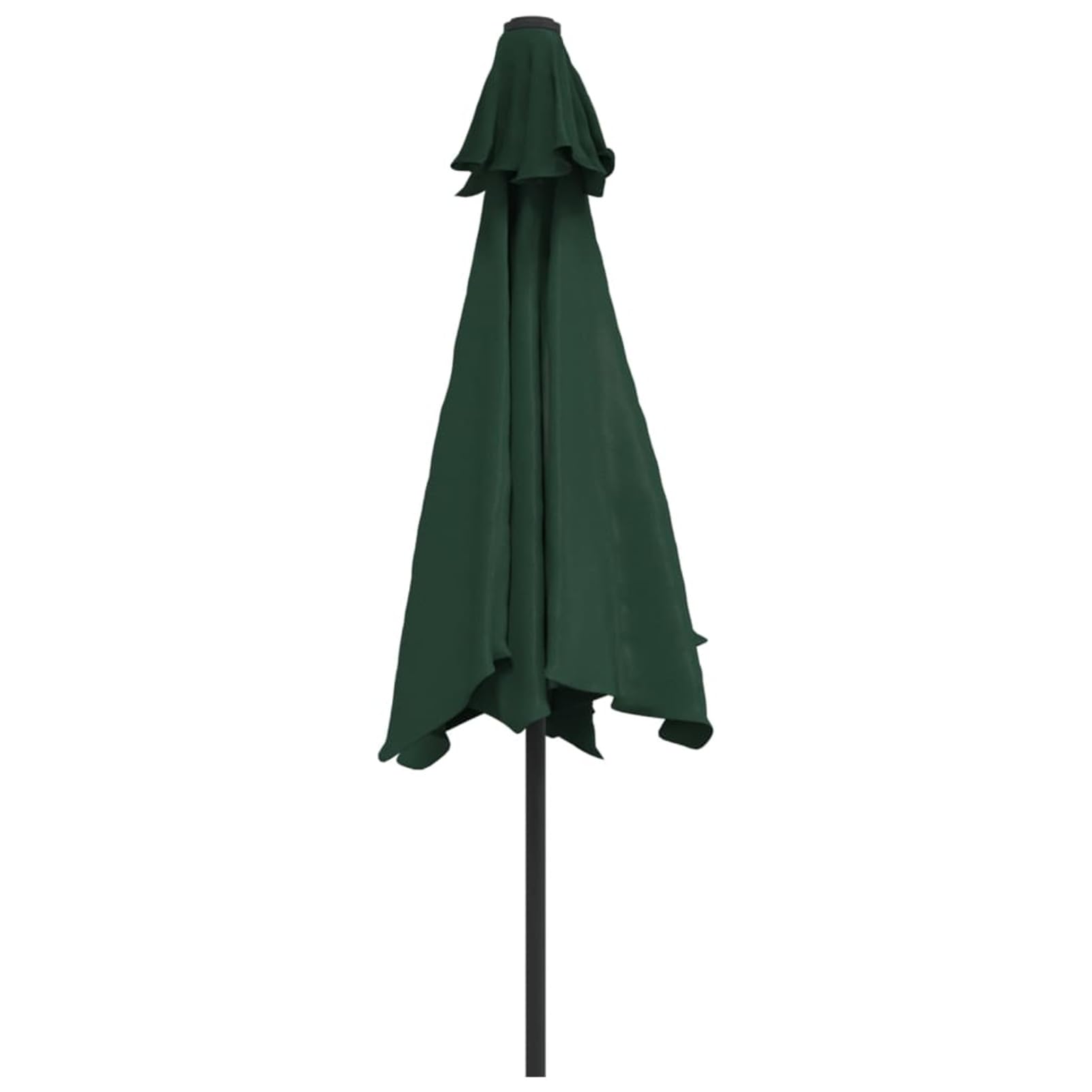 Homgoday Sombrilla voladiza de jardín con LED Verde Sombrilla Terraza Exterior, Sombrilla Jardín Grande Orientable Jardín Parasol Balcón