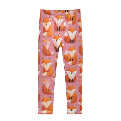 Girls Leggings Fox Pink Soft Toddler Leggings for Girls Kids Pants Size 4T-10T