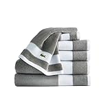 Lacoste Sport Stripe - Juego de Toallas de Lujo de algodón de 6 Piezas, 2...