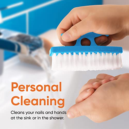 Superio Nail Brush Cleaner With Handle - Durable Brush Scrubber To Clean Toes, Fingernails, Hand Scrubber All Surface Cleaning, Blue Heavy Duty Scrub Brush Stiff Bristles, Easy To Hold #TOP4