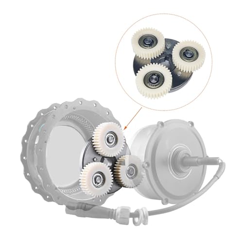 Image of 36T Planetary Nylon Gears Electric Bicycle Accessories, E Bike Motor Gear Clutch Kit, Bicycle Modification Accessories for Bafang Electric Bicycle 500W 750W(White,Gear Clutch -Left)