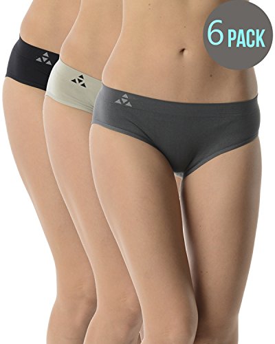 Moisture Wicking Underwear for Women, Seamless Workout Hipster Brief Bikini Panties2