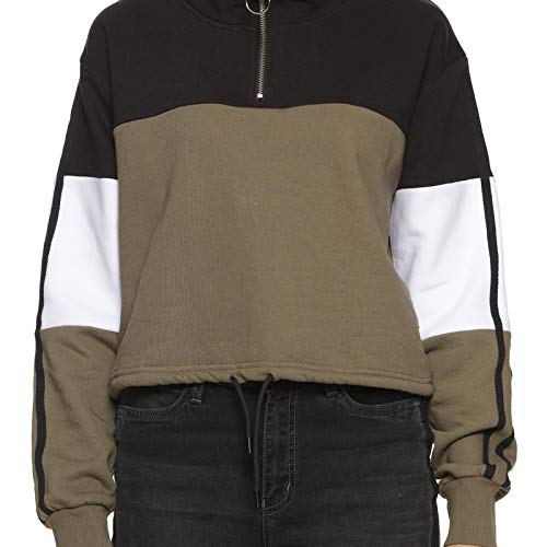 Image of PINACOLADA Women Red Crop Casual Sweatshirt