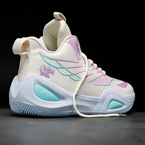 Image of Men's High-Top Basketball Shoes Anti-Slip and Wear-Resistant Soles Running Shoes Graffiti Design Fashionable Sports Shoes