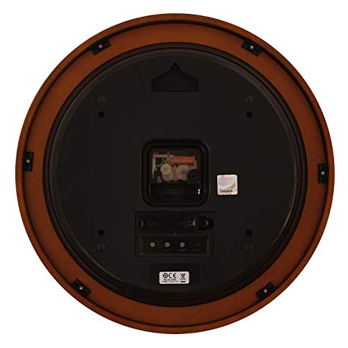 Image of Seiko Abstract Mixed Material Wall Clock (Brown, 33 cm x 33 cm x 6 cm, QXL008BN)
