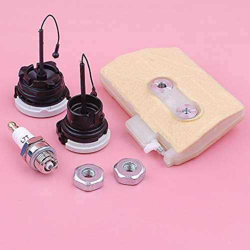 Corolado Spare Parts, Air Filter Fuel Oil Cap Bar Nut Spark Plug Kit for Stihl 038 MS380 MS381 MS 380 381 Chainsaw Spare Replacement Part