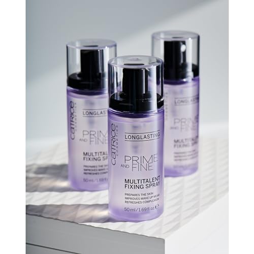 Catrice Prime And Fine Multitalent Fixing Spray, Transparent, langanhaltend, vegan, ohne Alkohol, ohne Parabene, ohne Mikroplastikpartikel, 1er Pack (50ml)