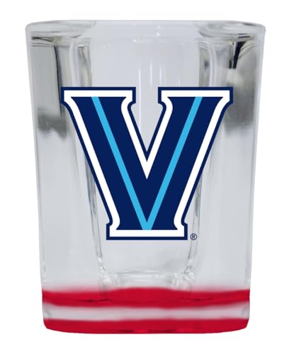 R and R Imports Villanova Wildcats 2 Ounce Shot Glass Square Red Base Officially Licensed Collegiate Product Single