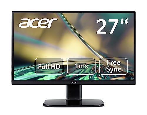 Acer KA272 Monitor 27 Zoll (69 cm Bildschirm) Full HD, 75Hz HDMI, 60Hz VGA, 1ms (VRB), FreeSync, Mehrfarbig Acer KA272 Monitor 27 Zoll (69 cm Bildschirm) Full HD, 75Hz HDMI, 60Hz VGA, 1ms (VRB), FreeSync, Mehrfarbig