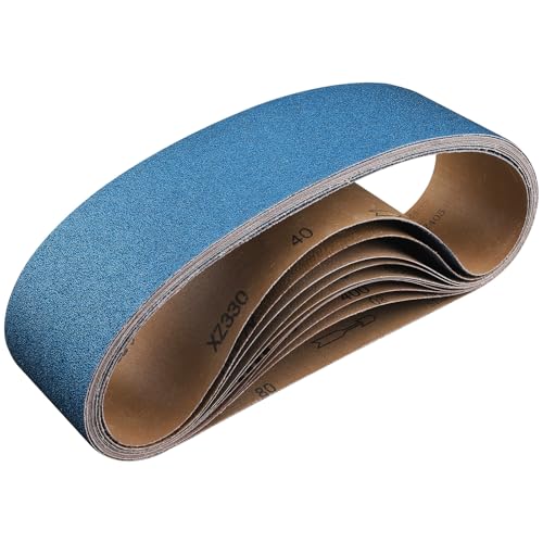 Image of 8-Piece Premium 4 x 36 Inch Zirconia Sanding Belts 80 Grit | 100x915 MM, Heavy Duty, Long-Lasting, Wood Metal Grinding and Finishing for Bandfile Belt Sander