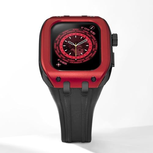 [HUMBLE RICH] ユニセックス Apple Watchケース ハンブルリッチ スポーツ WBB0290-013-A Apple watch シリーズ 9,8,7対応 レッド ステンレススチール [並行輸入品]