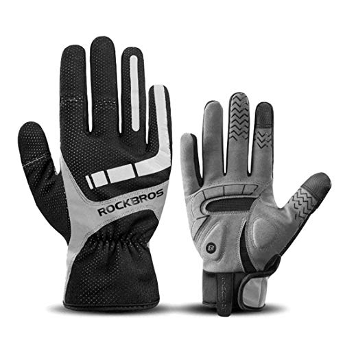 I Kua Fly Guantes de Ciclismo, Guantes MTB con Dedos Medios para Hombre XL