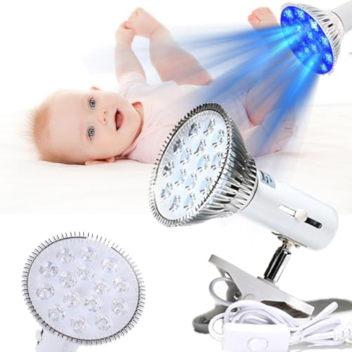 Portable Blue Light lamp for Newborns ,wavelength 460nm, 18 LEDLight creat( Nursery or in Home ) to Helping Jaundice Body Eliminate,Restore Skin to whiten Light Therapy
