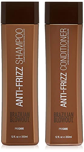 BRAZILIAN BLOWOUT Anti-Frizz Shampoo & Conditioner, 12 Fl Oz, 2 Count