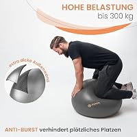 KIANA SPORTS Gymnastikball & Sitzball – Yoga Ball für Fitness & Büro – Ansicht 2