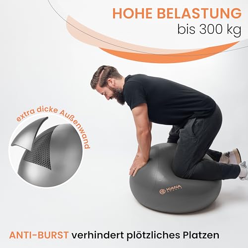 KIANA SPORTS Gymnastikball & Sitzball – Yoga Ball für Fitness & Büro – Ansicht 2