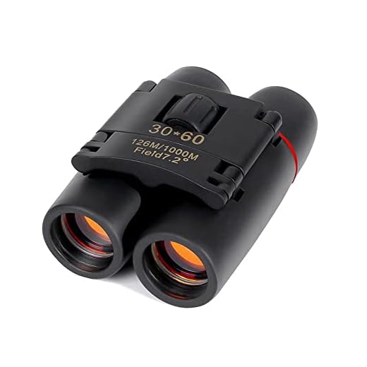 30x60 Portable Mini Binoculars, Wide View Angle Folding Binoculars Telescope with Low Light Night Vision for Outdoor Bird Watching Camping Hiking Traveling