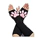 Produktbild SIROLISA 3D-Silikon-Katzenpfoten-Fäustlinge, schwarze Handschuhe, süße Katzenpfoten, Zehen, Bohnen, Socken, hohe Strümpfe für Frauen, Mädchen, Halloween, Weihnachten, Cosplay