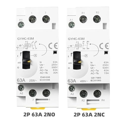 Contacteur CA à commande manuelle 63A pour sécuriser vos circuits haute puissance - 4
