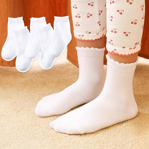 6p Ruffle Socks Short Ruffle Socks（White）4