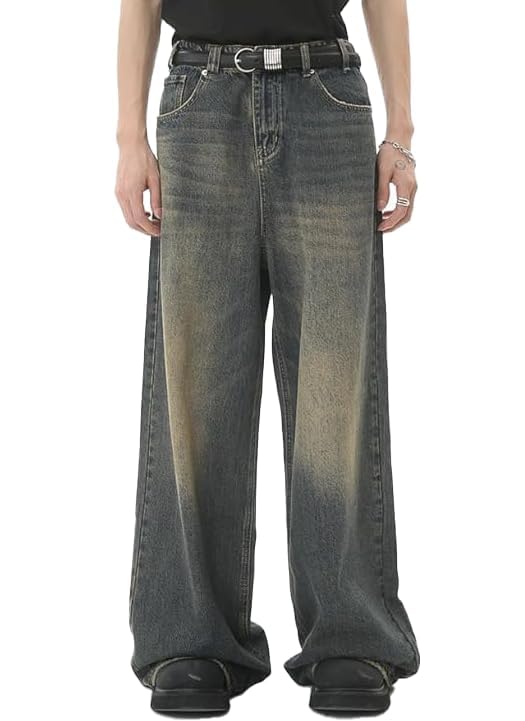 MAVQX Unisex Y2K Baggy Skater Jeans