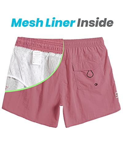 Image of maamgic Mens Swim Trunks 5 inch with Mesh Lining Quick Dry Bathing Suits for Men Swim Shorts Swimwear