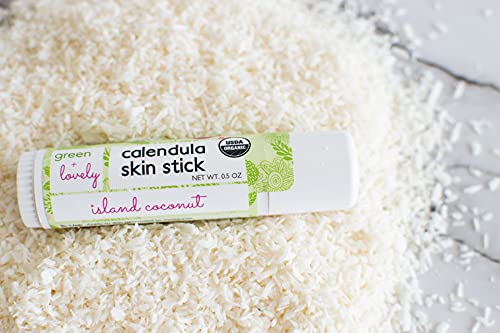 Miniatura 2 de Green + Lovely Caléndula Skin Stick - Barra de loción orgánica en barra corporal de bálsamo hidratante para ungüento y pomada multiusos para manos,