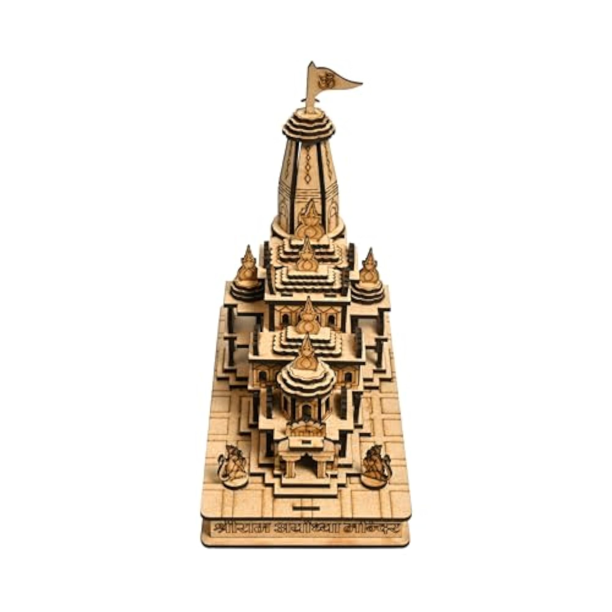 Ram Mandir Ayodhya Wood Temple 3D Model for Home Decoration