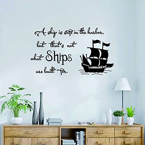Vinilo Decorativo Barco Pirata con Frase 16"x28" miniatura 4