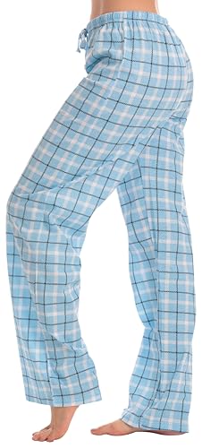 Image of Just Love Women's Buffalo Plaid Pajama Pants, 100% Cotton Jersey Knit Sleep and Lounge PJ Bottoms