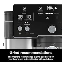 Ninja Luxe Café Essential Serie, Espressomaschine und Tropfkaffeemaschine, integriertes Mahlwerk, unterstützte Handhabung, freihändiger Aufschäumer, für Cappuccino und Latte, Milchprodukte oder – Ansicht 4