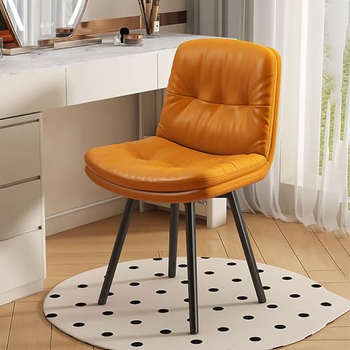 Sillas de comedor modernas tapizadas con patas de metal negro, respaldo acogedor para sala de estar, dormitorio, sala de belleza, elegante taburete de oficina