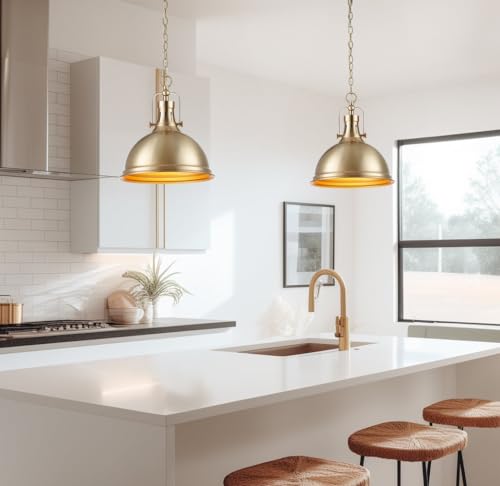 Kira Home Belle 14" Modern Industrial Pendant Light for Kitchen Island by Kira Home - Used condition - Image 3