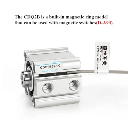 Cylindre compact fin haut rendement CDQ2B100 double action 30mm