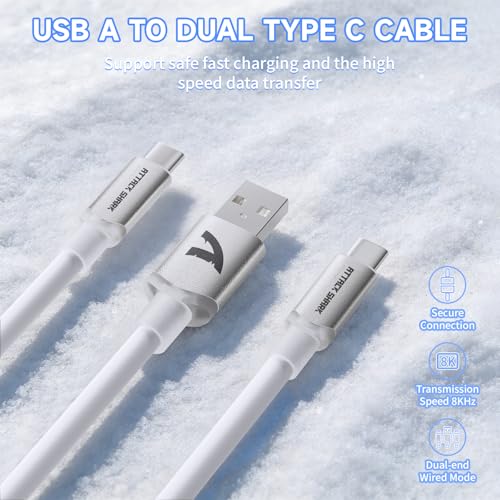 Cable de teclado USB-C mecánico para juegos con carga rápida 8K y luces 5