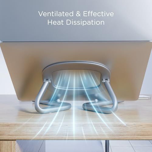 Image of eo Laptop Stand Adjustable with Ventilation for Cooling Ergonomic Portable Tabletop Laptop Riser Stand Compatible for MacBook, HP, Dell, Lenovo, Asus (ZOD)
