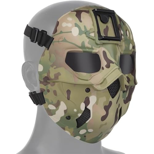 TS TAC-SKY Casque De Protection Extérieur Airsoft Camouflage Léger Masque Tactique Sauvage Chasse Intégral(C) TS TAC-SKY Casque De Protection Extérieur Airsoft Camouflage Léger Masque Tactique Sauvage Chasse Intégral(C)
