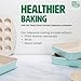 Tasty Clean Ceramic Loaf Pan Set, 2-Pack of 9-Inch x 5-Inch Cake Pans, Durable Aluminized Steel for Professional Results, Clean Ceramic Nonstick Coating, Oven Safe to 425°F, Dishwasher Safe, Aqua