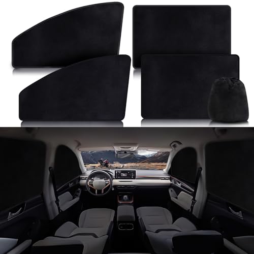 ZATOOTO Suede Car Window Shades 4PCS - Car Window Covers for Ultimate Privacy, UV Protection, and Heat Insulation, Side Window Sun Shade Perfect for Camping, Travel, Baby Safety, and Daily Use by ZATOOTO - Used condition - US$24.51