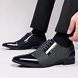 Queste scarpe con il design con lacci, non solo fanno sentire i piedi a proprio agio, ma rendono anche la vita più comoda. Possono essere abbinate a una varietà di vestiti per un elegante fascino da gentiluomo.