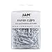 JAM PAPER Colorful Standard Paper Clips - Regular 1 Inch - White Paperclips - 100/Pack