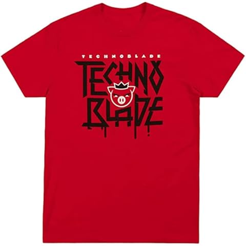 Technoblade T-Shirt Dream SMP Tshirt Men Women Tee Shirt Hip-Hop Short Sleeve Top Red Cover