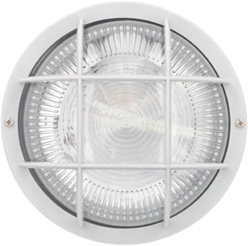 UNITEC Rundleuchte mit PVC-Korb für Innen und Außen IP44 stoßfest mit E27 Fassung 230V 50-60 Hz weiß 60W
